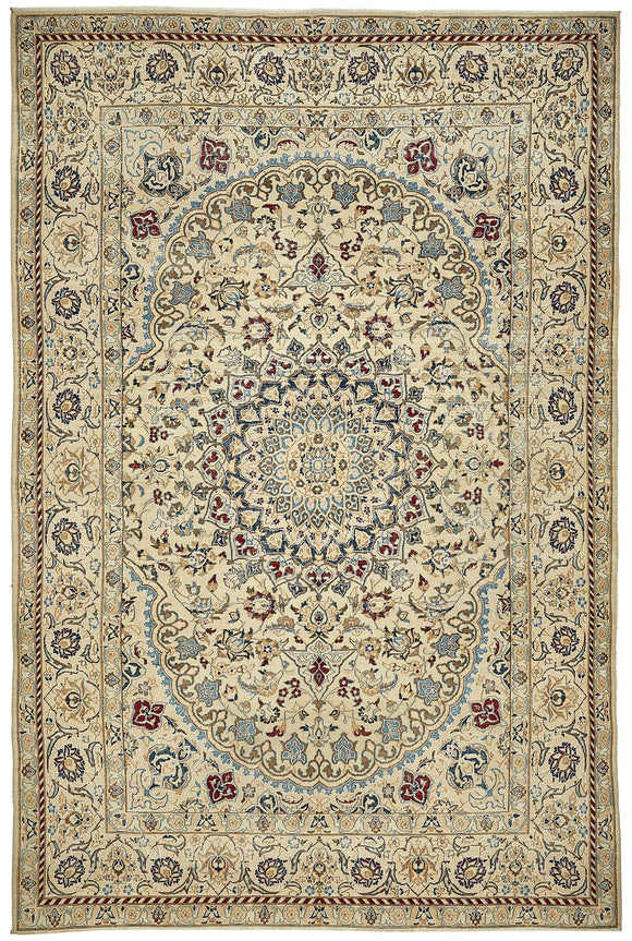 7x10 Beige Vintage Large Area Rug - 49731