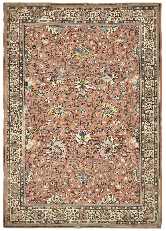 8x11 Beige Vintage Large Area Rug - 49732