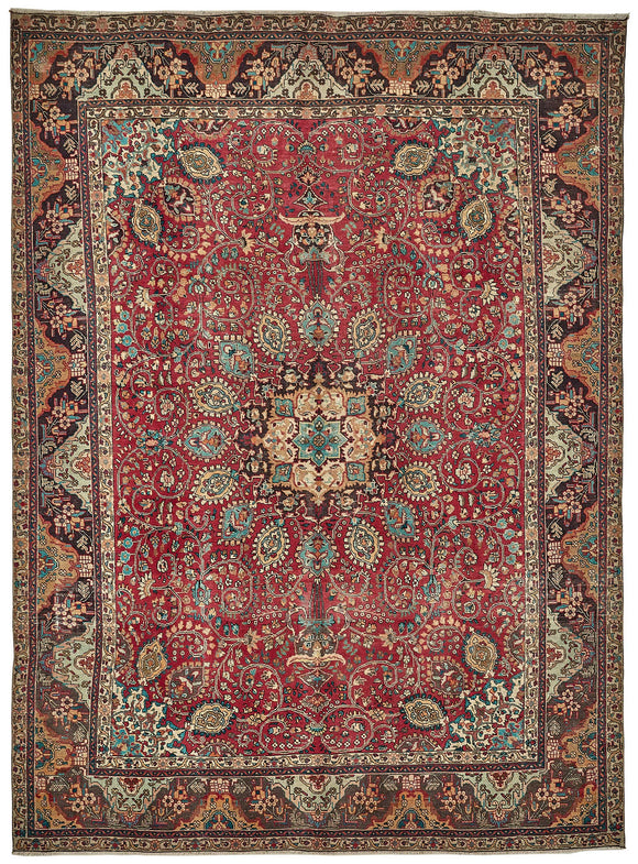 9x13 Beige Vintage Large Area Rug - 49739