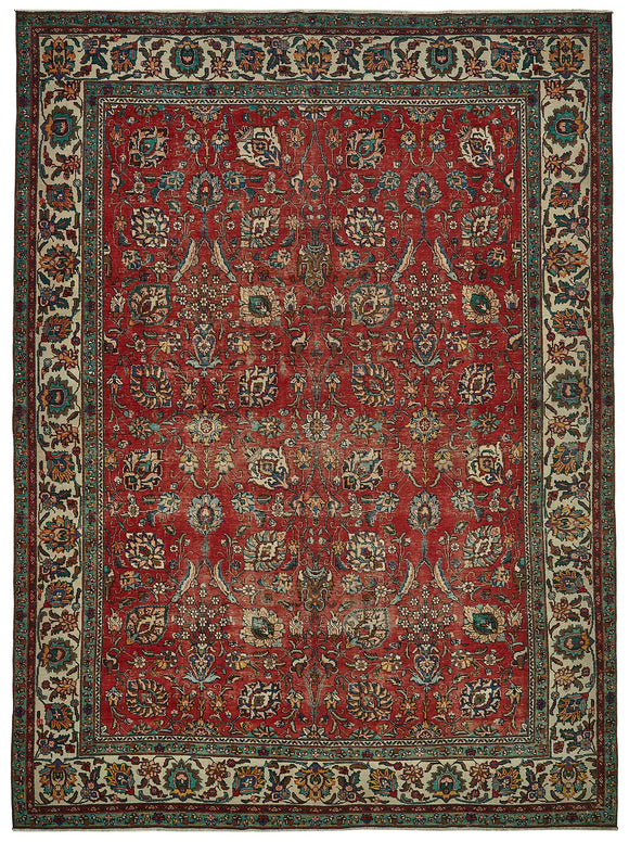 9x13 Red Vintage Large Area Rug - 49743