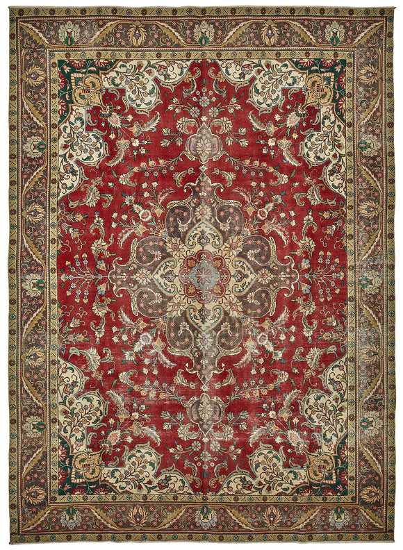 9x13 Beige Vintage Large Area Rug - 49755