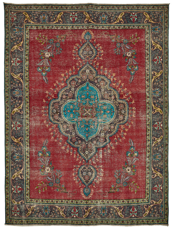 9x13 Red Vintage Large Area Rug - 49765