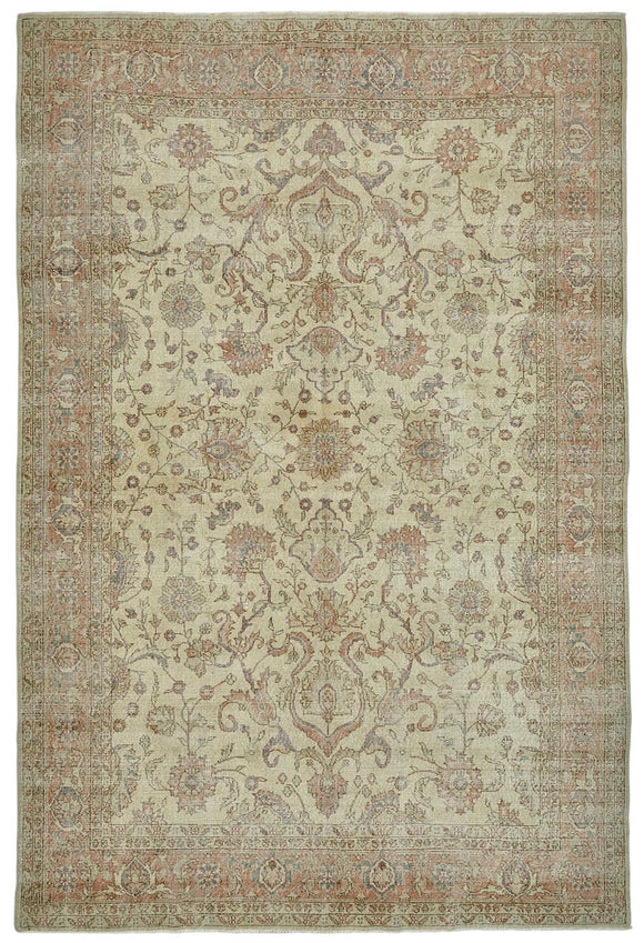 8x12 Beige Vintage Large Area Rug - 50033