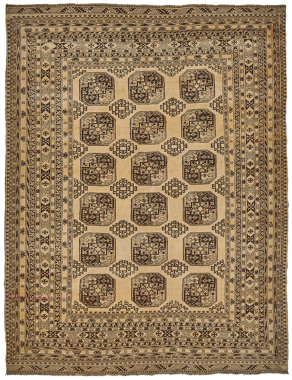 7x9 Beige Vintage Large Area Rug - 50167