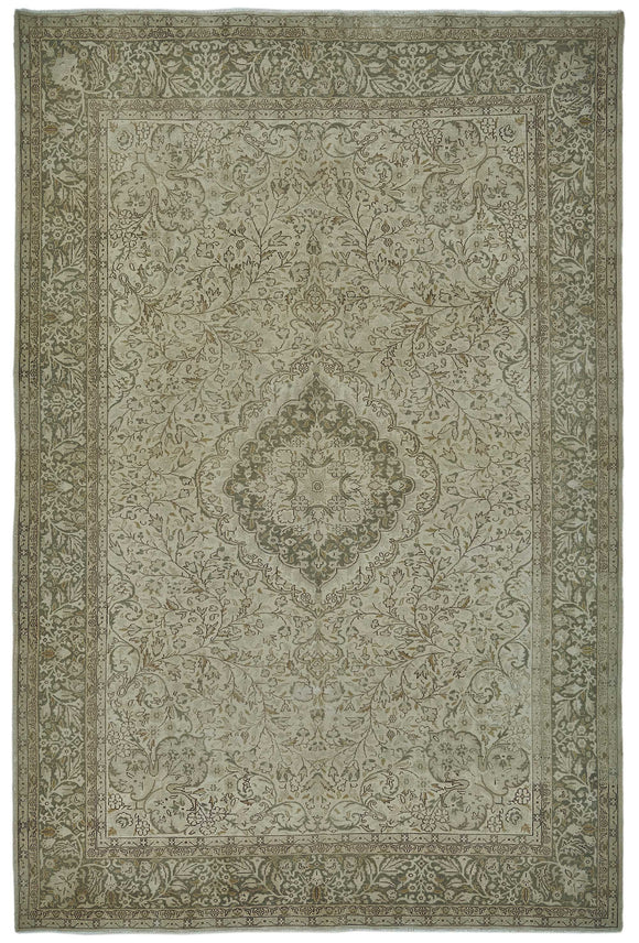 7x10 Beige Vintage Large Area Rug - 50177