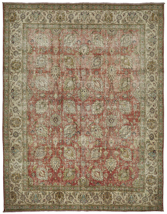 10x13 Beige Vintage Large Area Rug - 50188