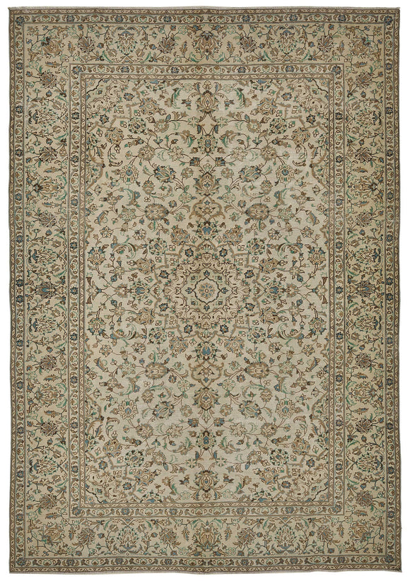 8x11 Beige Vintage Large Area Rug - 50204