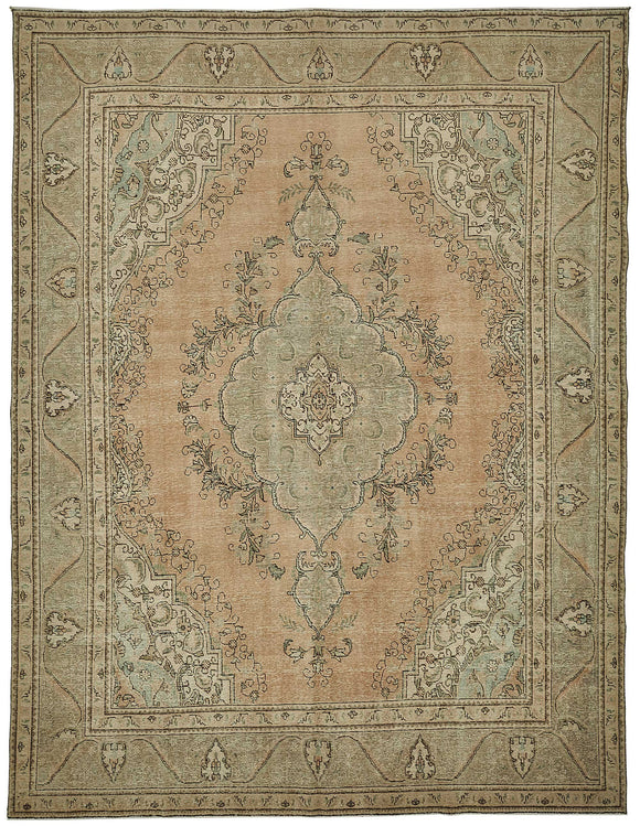 10x12 Beige Vintage Large Area Rug - 50235