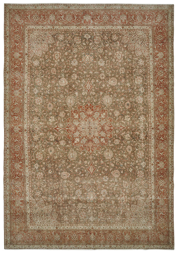 8x12 Beige Vintage Large Area Rug - 50240