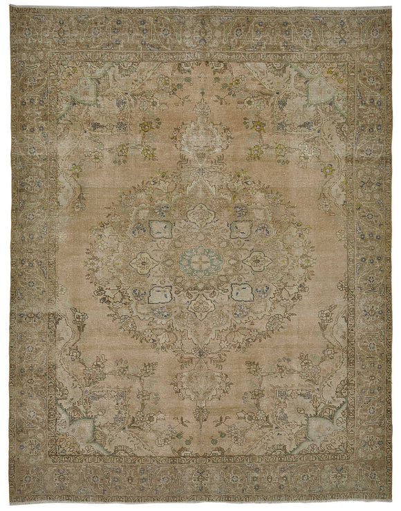 10x12 Beige Vintage Large Area Rug - 50243