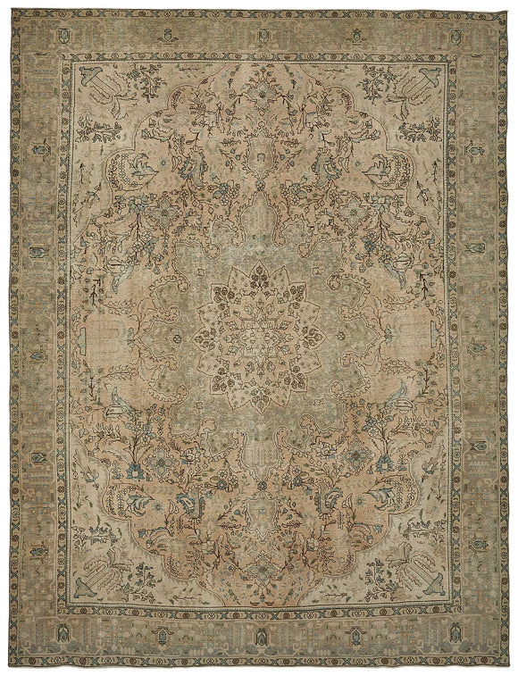 9x12 Beige Vintage Large Area Rug - 50246
