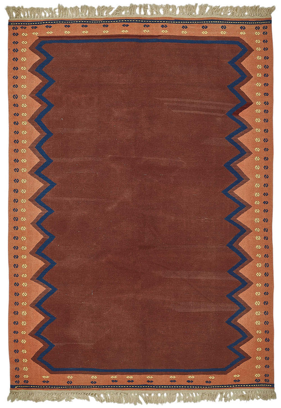 5x8 Handwoven Oushak Kilim Rug - 50333