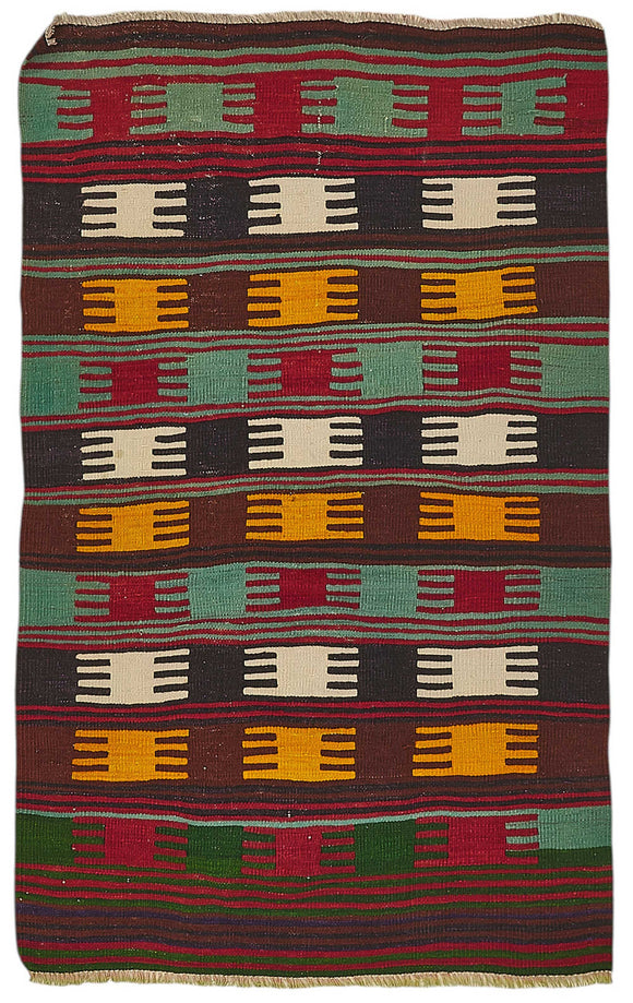 3x5 Handwoven Oushak Kilim Rug - 50342