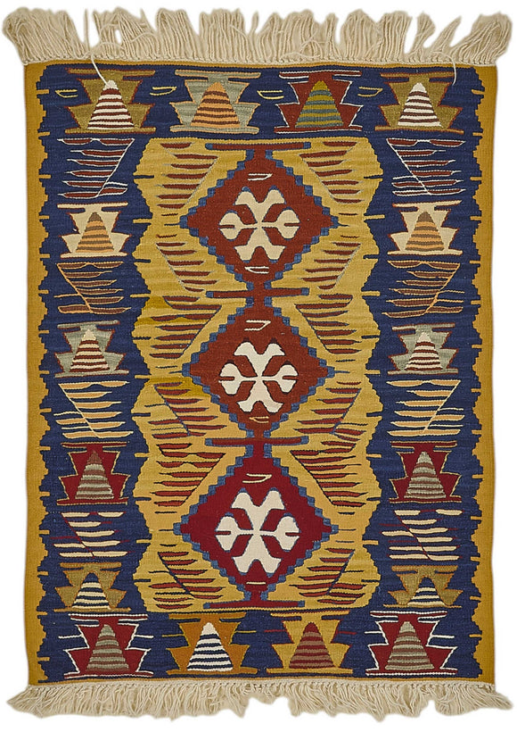 3x4 Handwoven Oushak Kilim Rug - 50346