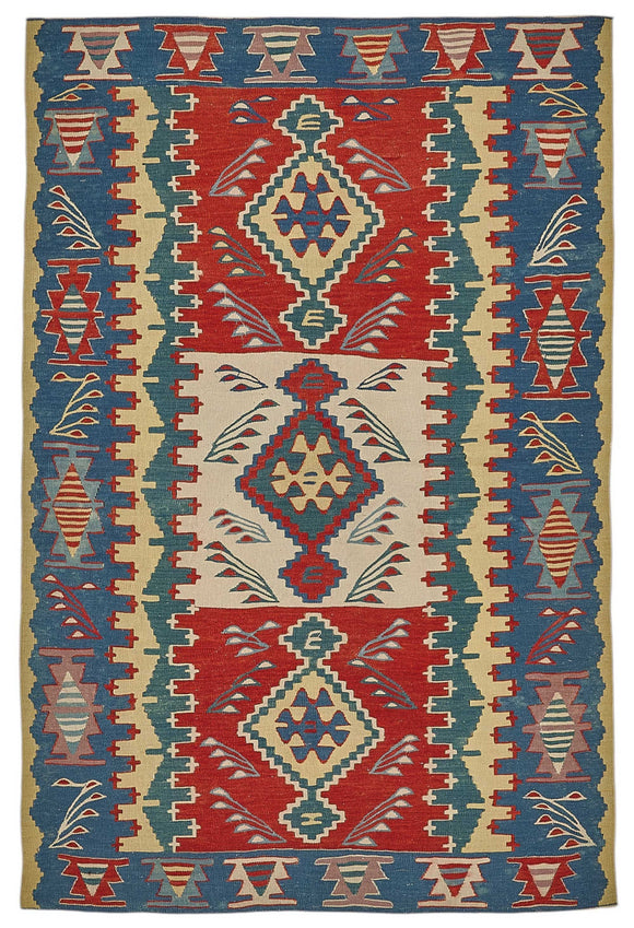 3x5 Handwoven Oushak Kilim Rug - 50349