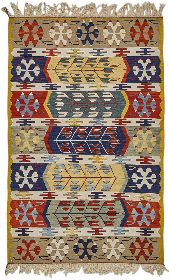 4x6 Handwoven Oushak Kilim Rug - 50350