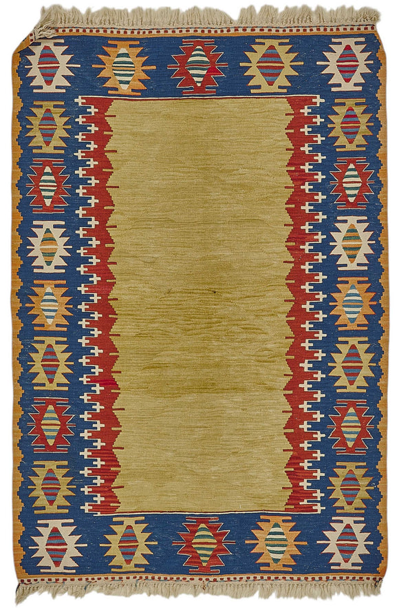 4x5 Handwoven Oushak Kilim Rug - 50353