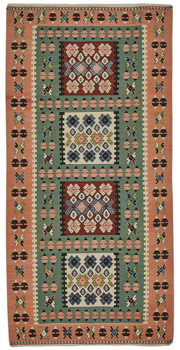 3x7 Handwoven Oushak Kilim Rug - 50355