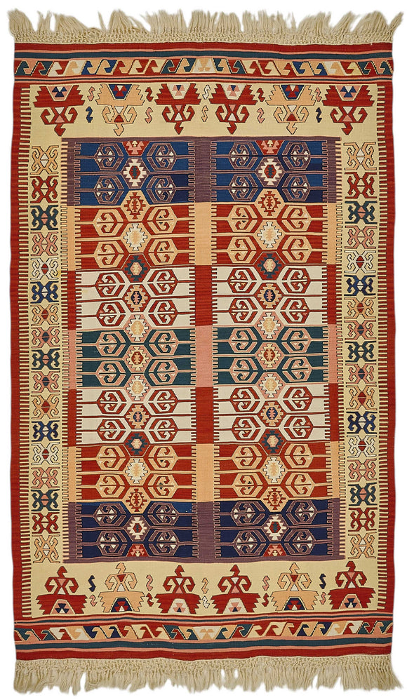 4x6 Handwoven Oushak Kilim Rug - 50357