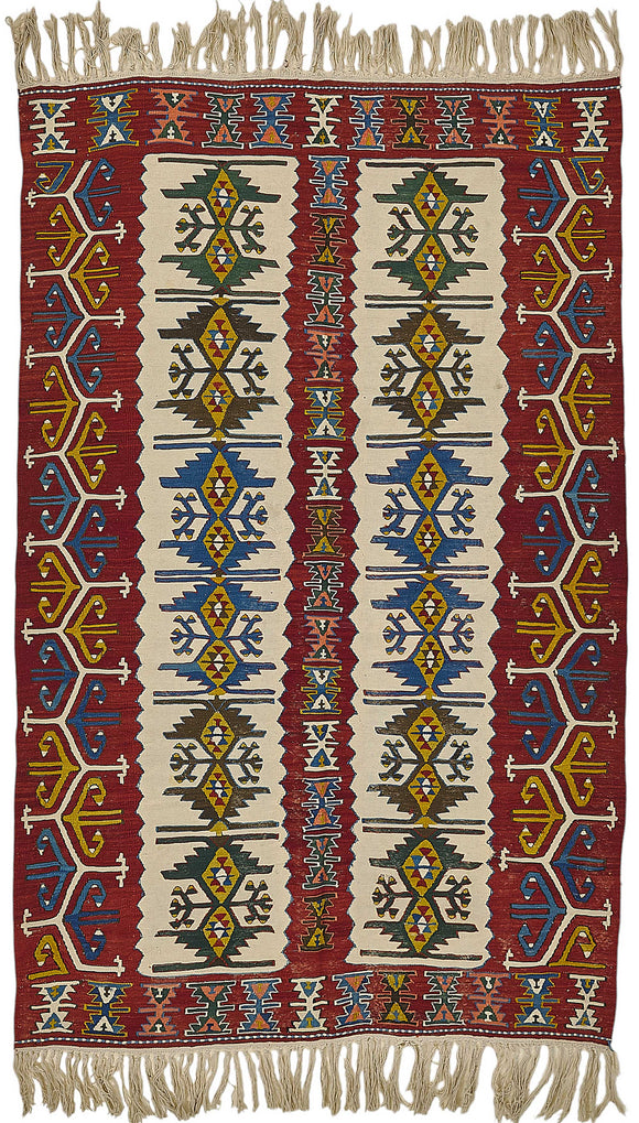 4x7 Handwoven Oushak Kilim Rug - 50361