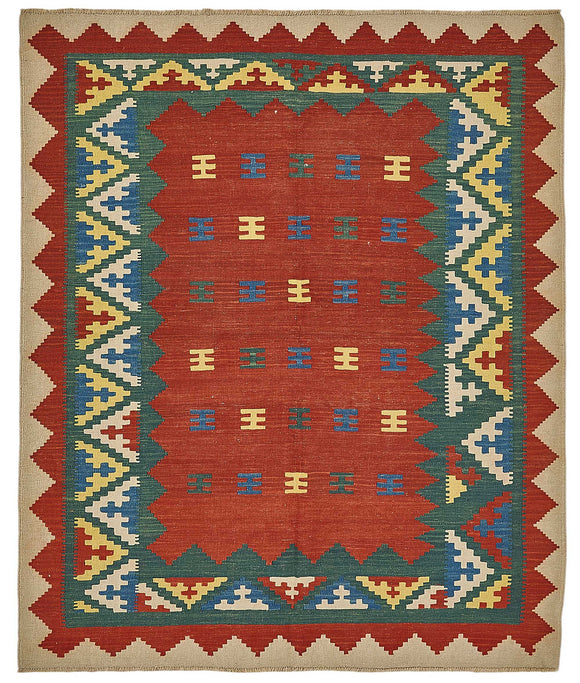 5x6 Handwoven Oushak Kilim Rug - 50362