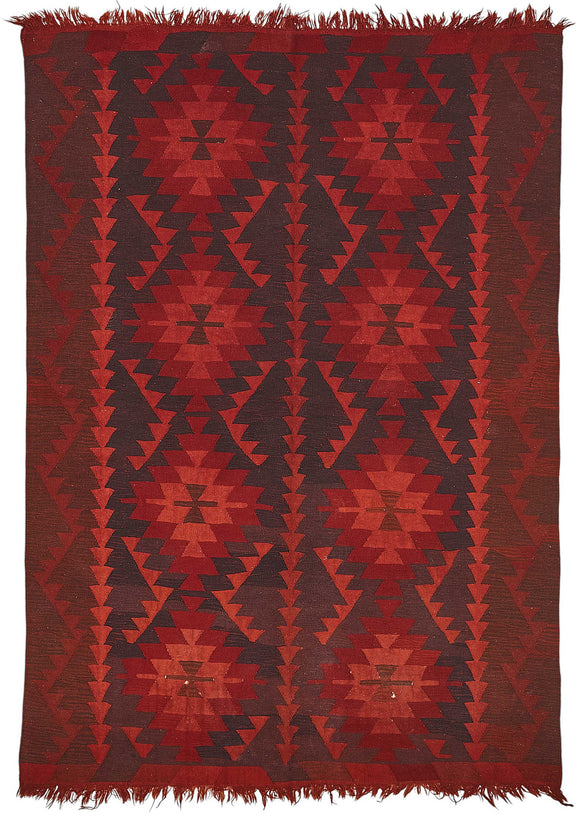 7x9 Handwoven Oushak Kilim Rug - 50363