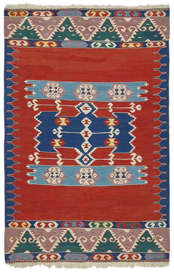 4x6 Handwoven Oushak Kilim Rug - 50368