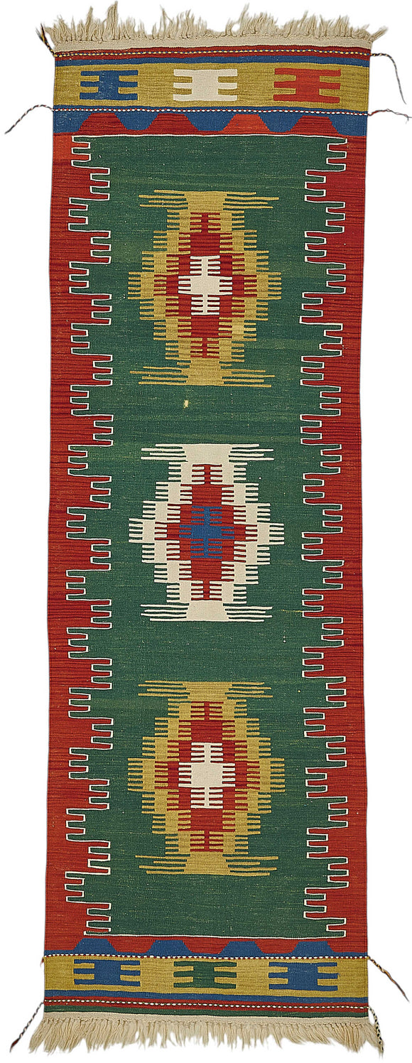 3x8 Handwoven Oushak Kilim Rug - 50371