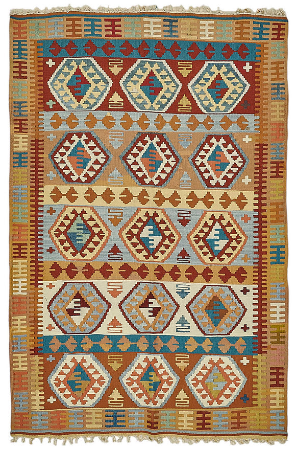 3x5 Handwoven Oushak Kilim Rug - 50375