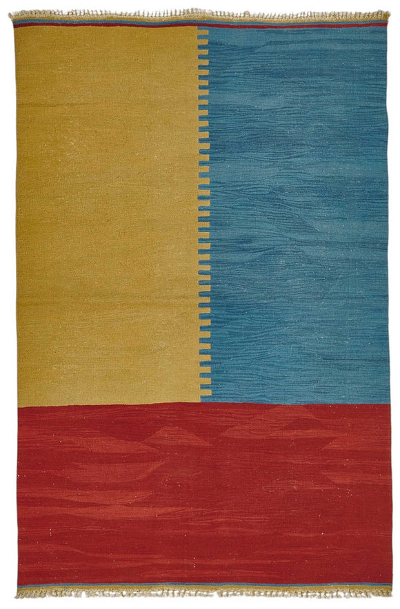 4x6 Handwoven Oushak Kilim Rug - 50380