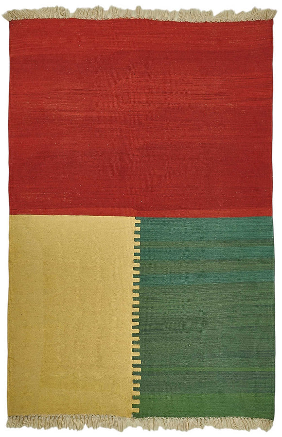 4x6 Handwoven Oushak Kilim Rug - 50386