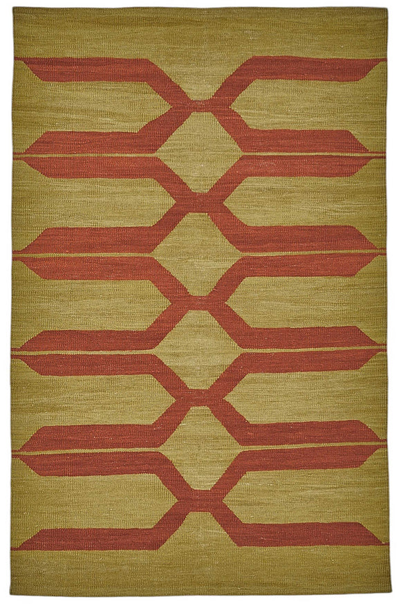 4x6 Handwoven Oushak Kilim Rug - 50387