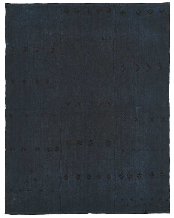 6x8 Blue Over-dyed Hemp Kilim Rug - 50405
