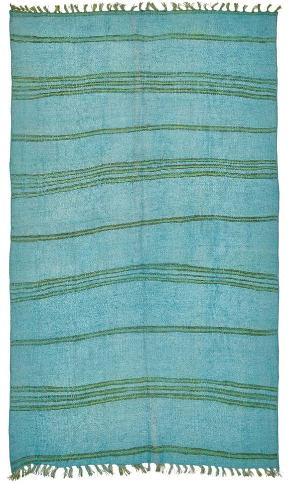 5x8 Blue Over-dyed Hemp Kilim Rug - 50406