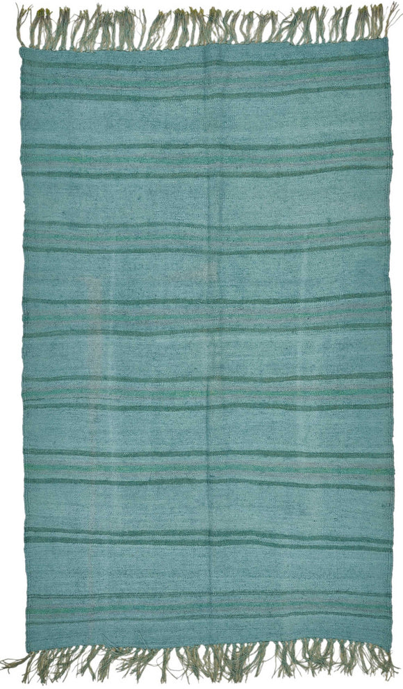 5x8 Blue Over-dyed Hemp Kilim Rug - 50408