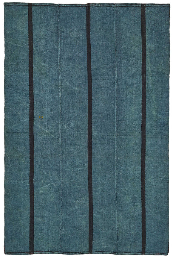 5x8 Blue Over-dyed Hemp Kilim Rug - 50413