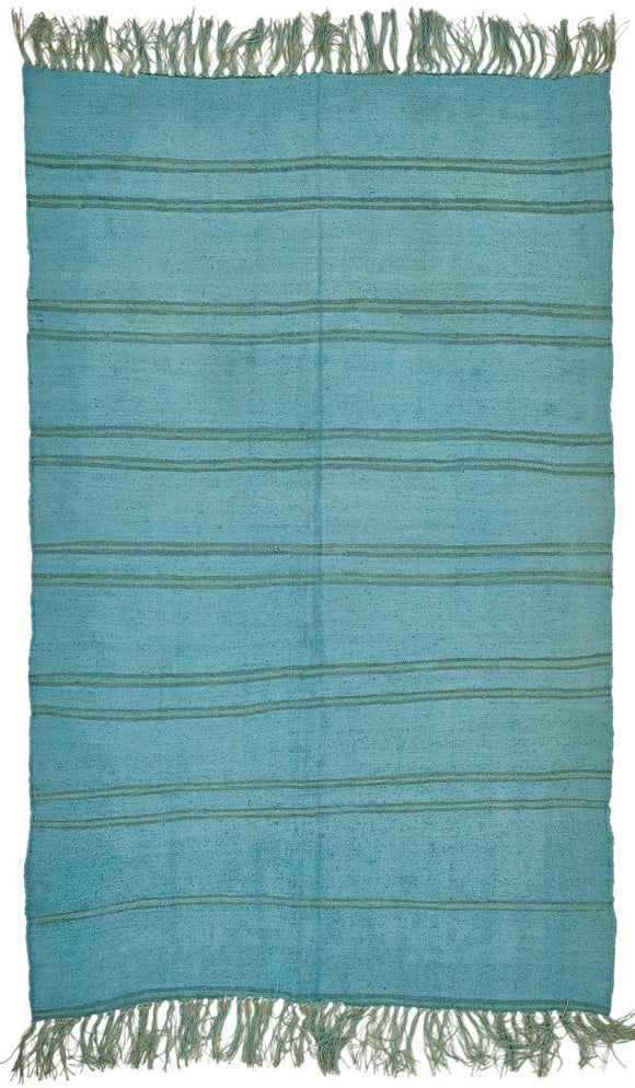 5x8 Blue Over-dyed Hemp Kilim Rug - 50417