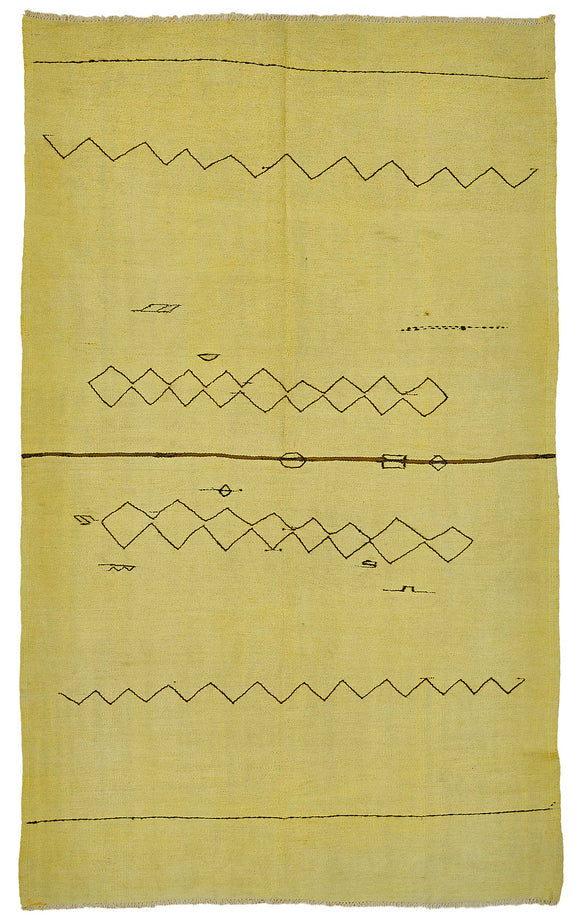 5x9 Yellow Over-dyed Hemp Kilim Rug - 50428