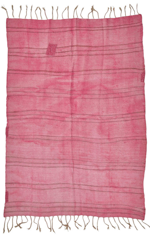 5x7 Pink Over-dyed Hemp Kilim Rug - 50437