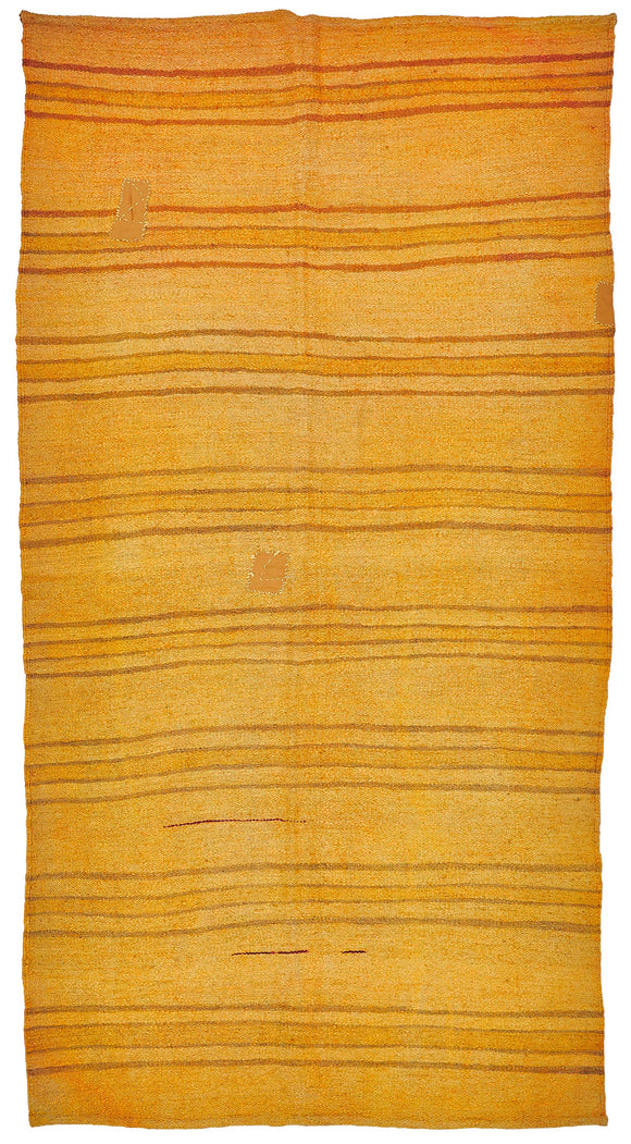 5x9 Orange Over-dyed Hemp Kilim Rug - 50444