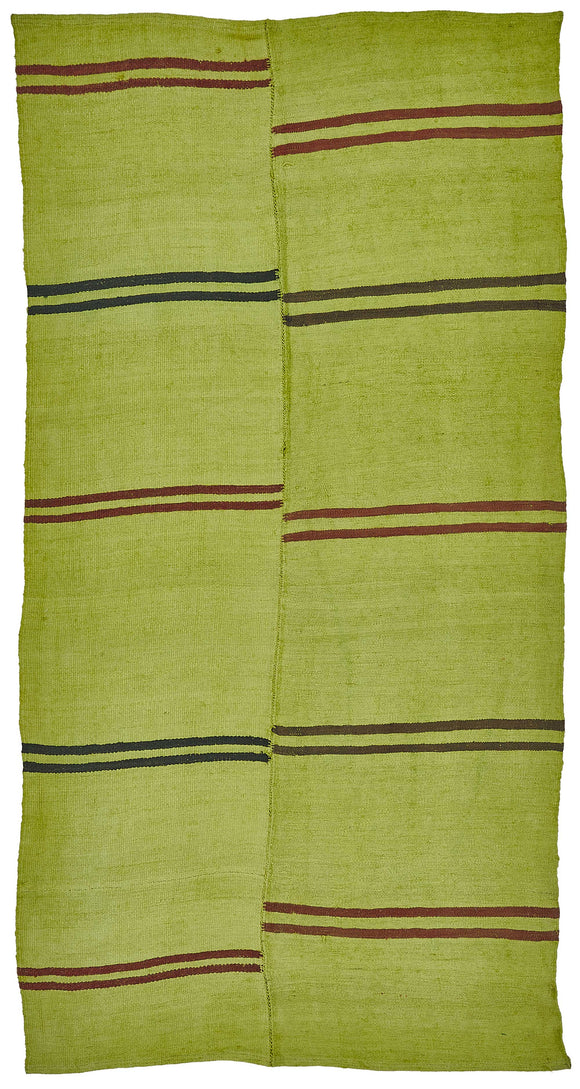 5x10 Green Over-dyed Hemp Kilim Rug - 50449