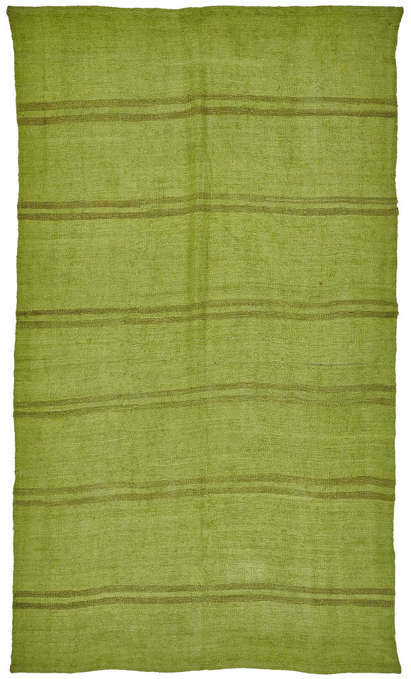 5x9 Green Over-dyed Hemp Kilim Rug - 50450