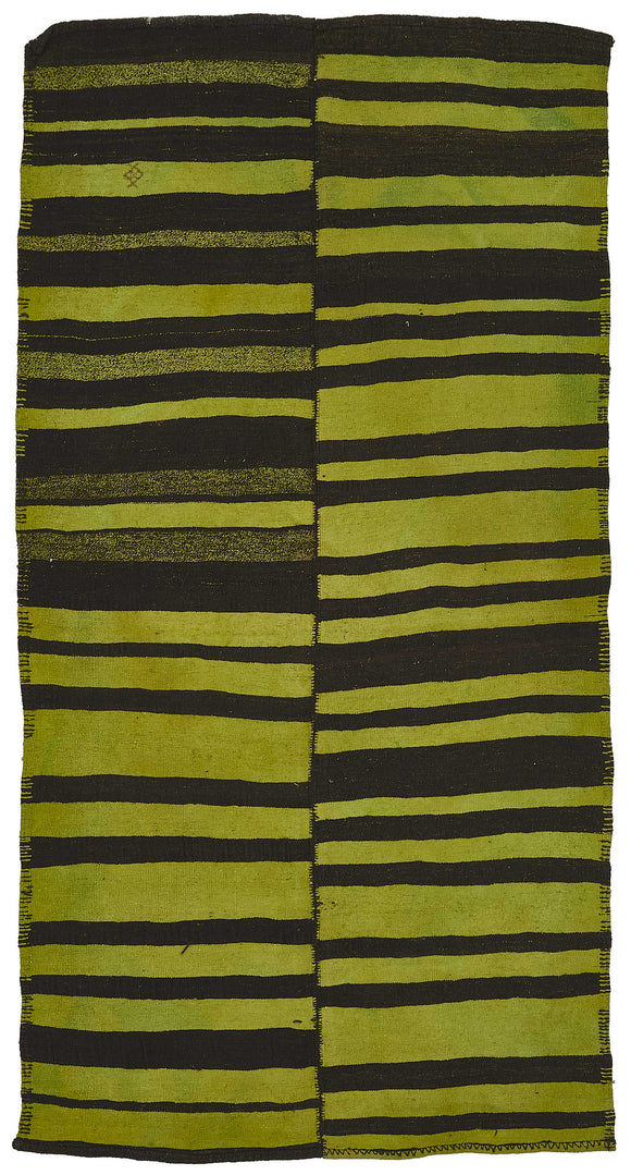 5x10 Green Over-dyed Hemp Kilim Rug - 50454