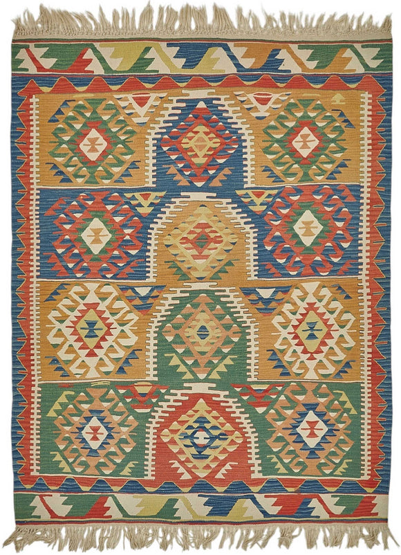 4x5 Handwoven Oushak Kilim Rug - 50462