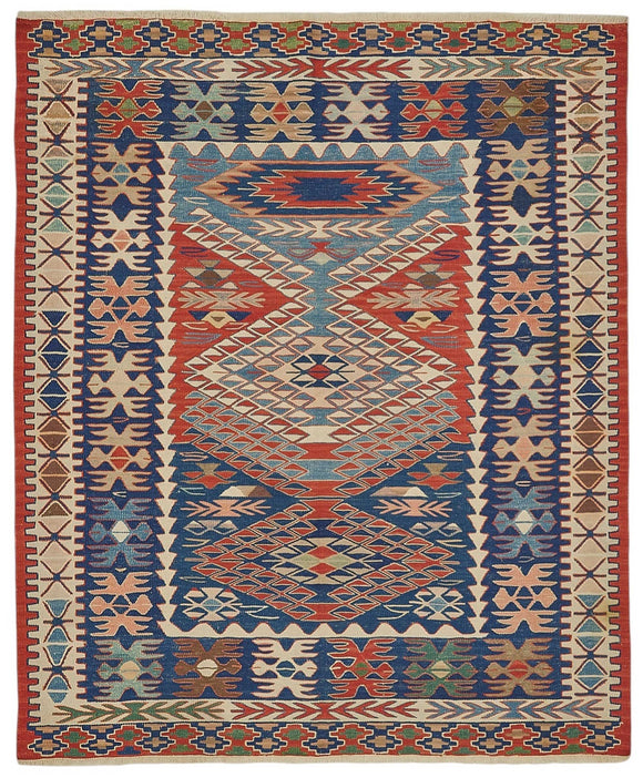 5x6 Handwoven Oushak Kilim Rug - 50483