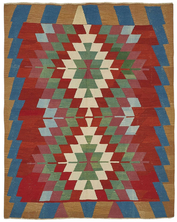 6x8 Handwoven Oushak Kilim Rug - 50500