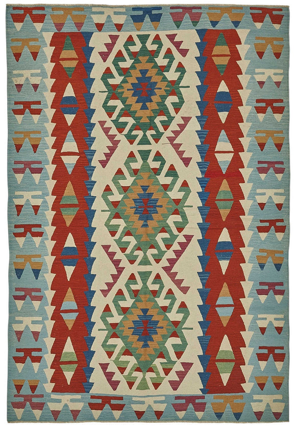 6x9 Handwoven Oushak Kilim Rug - 50507