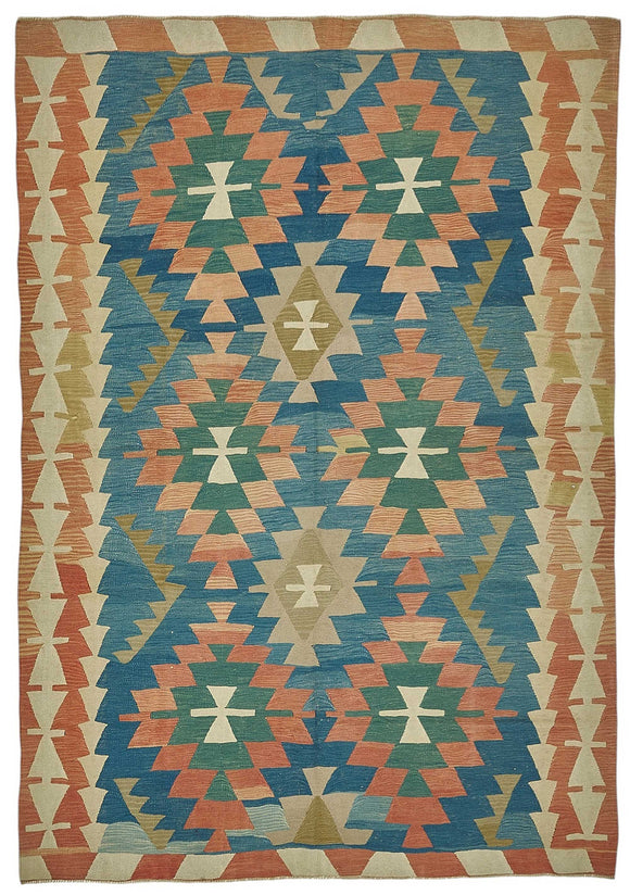 6x9 Handwoven Oushak Kilim Rug - 50510