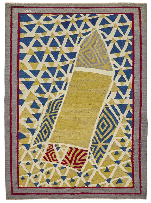 5x7 Handwoven Oushak Kilim Rug - 50511