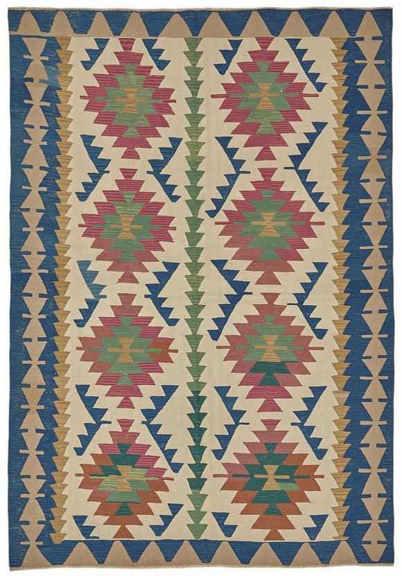 6x9 Handwoven Oushak Kilim Rug - 50514